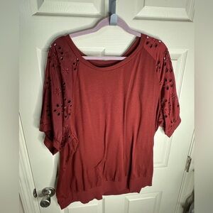 Torrid Rust Eyelet Sleeve Blouse size 4X